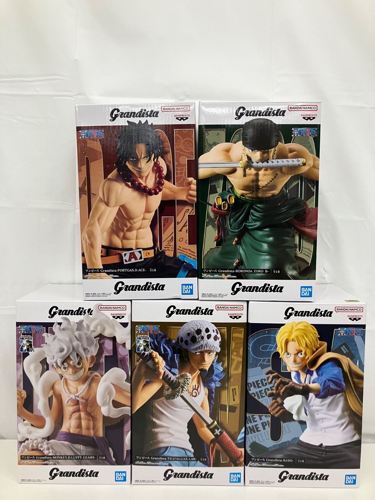 未開封 ワンピース Grandista PORTGAS.D.ACE 他 5個セット LF2850