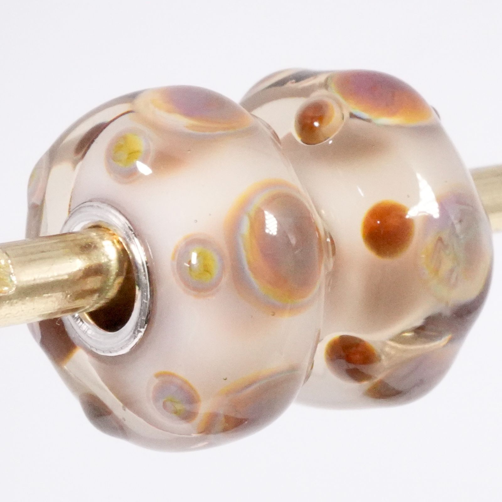 希少 トロールビーズ シーアーチン ウニ ビーズ 2個セット/25-2639