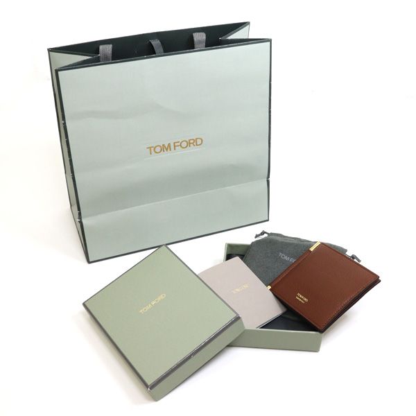 トムフォード TOM FORD マネークリップ ブラウン 2つ折り財布 小銭入れ
