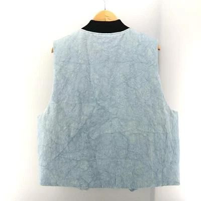 中古】STUSSY 22aw Washed Canvas Primaloft Vest ブルー サイズM[79
