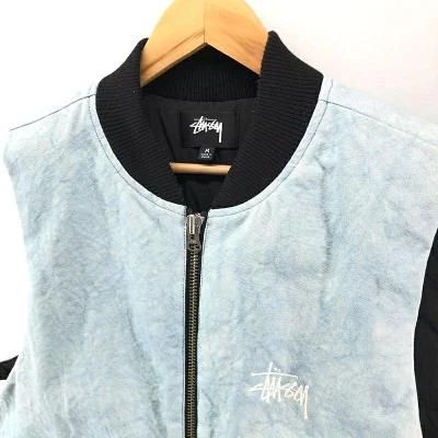 中古】STUSSY 22aw Washed Canvas Primaloft Vest ブルー サイズM[79