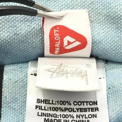 中古】STUSSY 22aw Washed Canvas Primaloft Vest ブルー サイズM[79