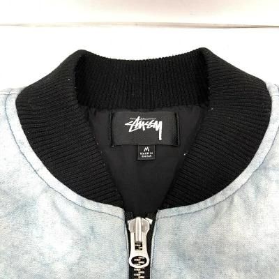 中古】STUSSY 22aw Washed Canvas Primaloft Vest ブルー サイズM[79