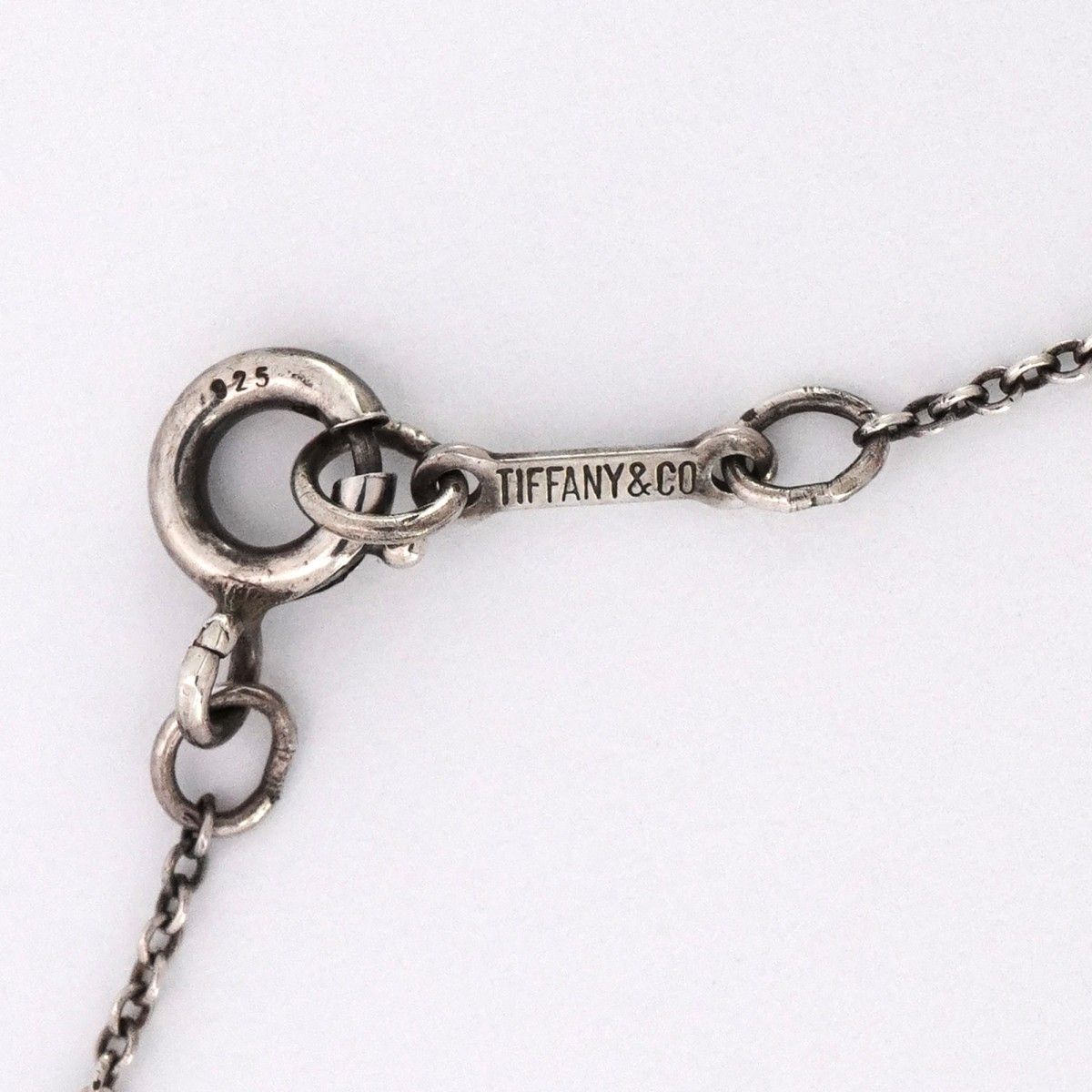 6jbb0392-k】ティファニー ネックレス ビーン シルバー925【中古