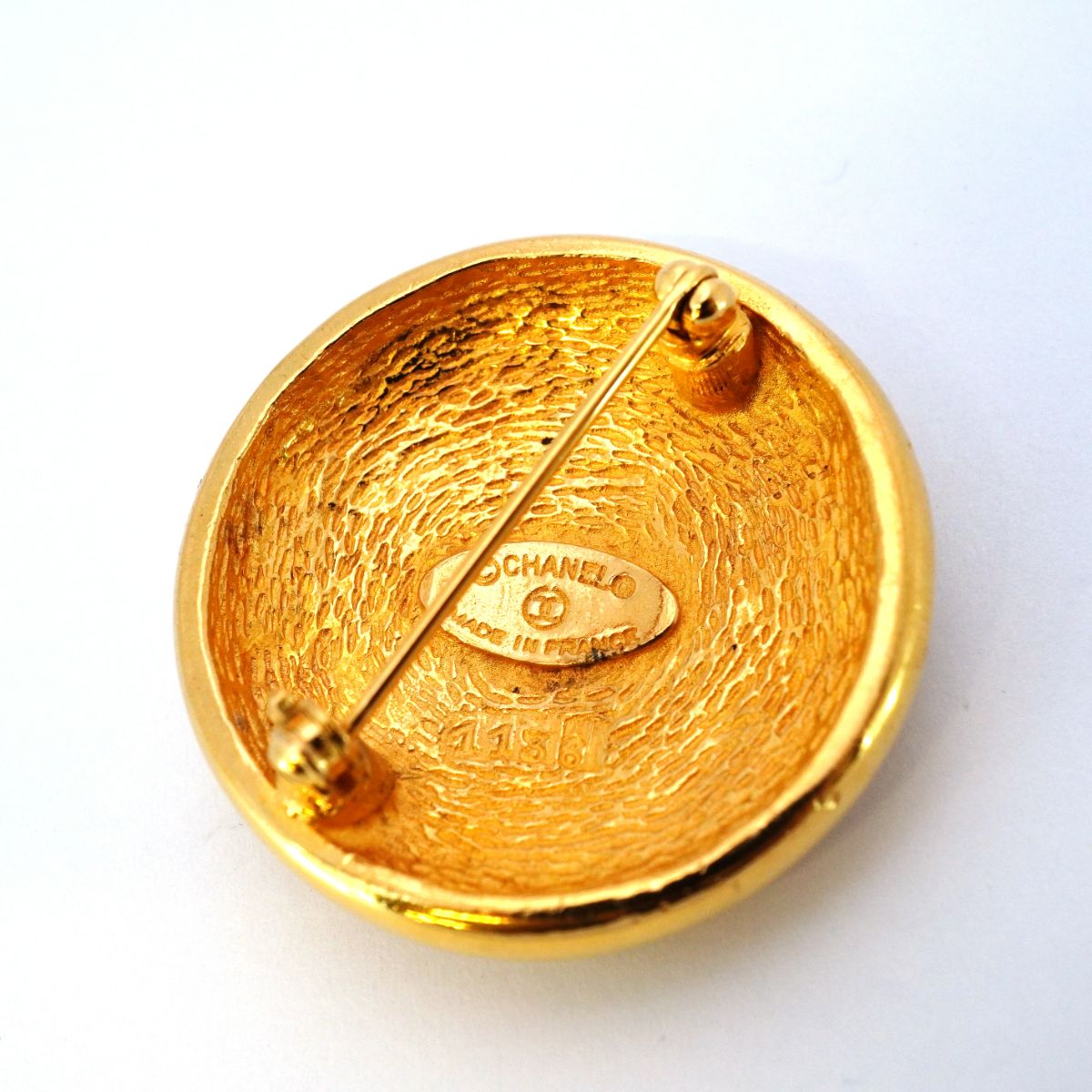 6jbb0401-k】シャネル ブローチ ヴィンテージ ココマーク 丸型