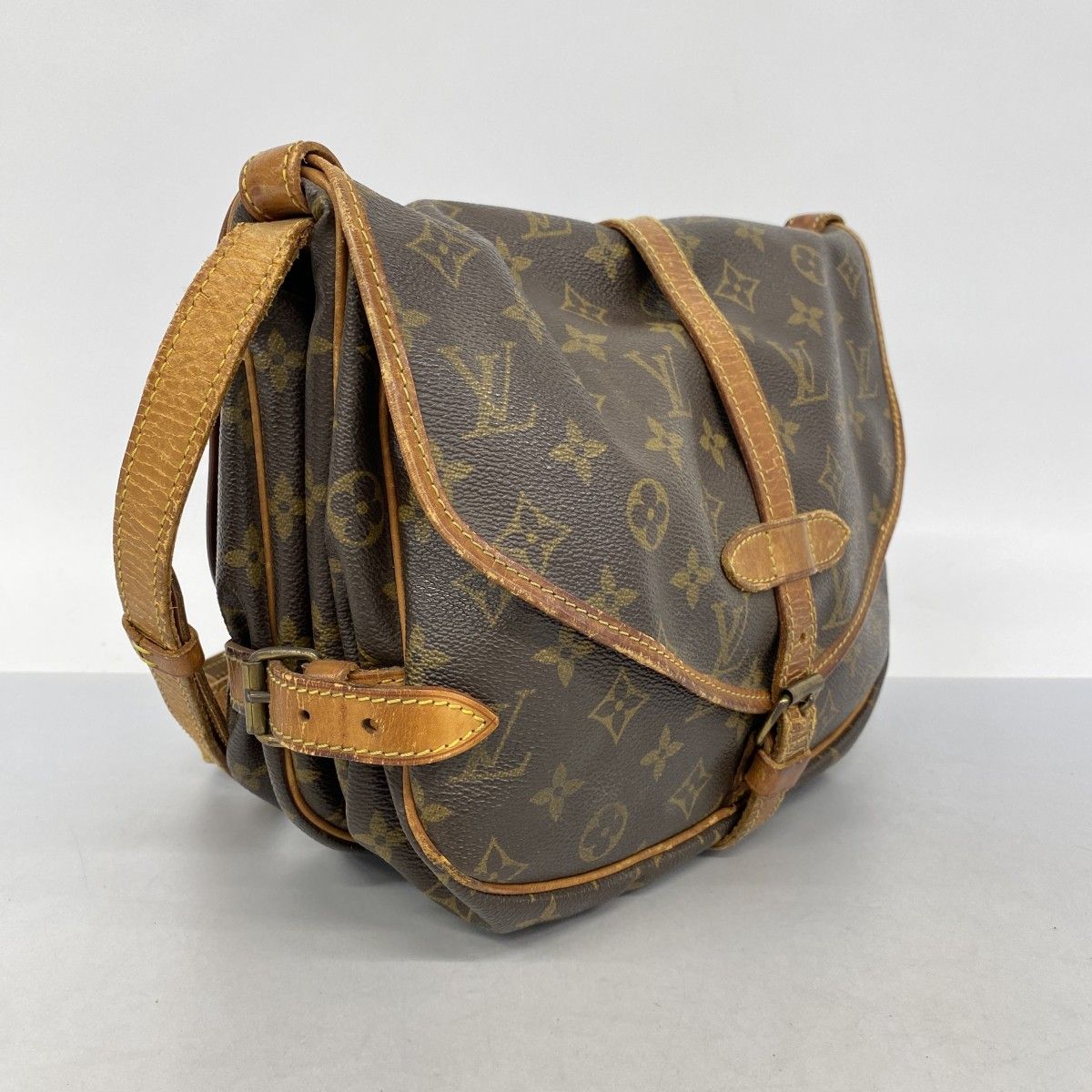 6bc4422-h】ルイヴィトン ショルダーバッグ モノグラム ソミュール30