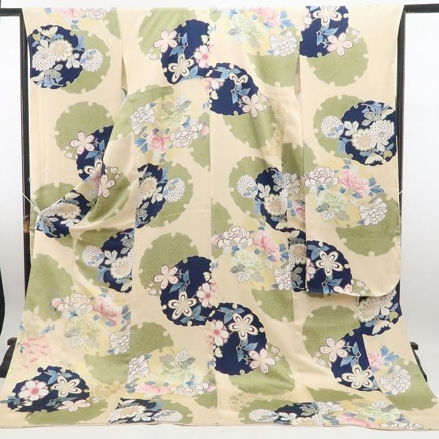 ❁tomihisa❁新品 希少トールサイズ 金駒刺繍 着物 正絹 仕付け糸付