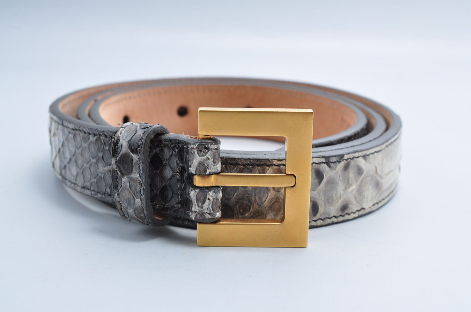 美品 DOLCE&GABBANA ドルチェ&ガッバーナ ベルト パイソン 蛇柄