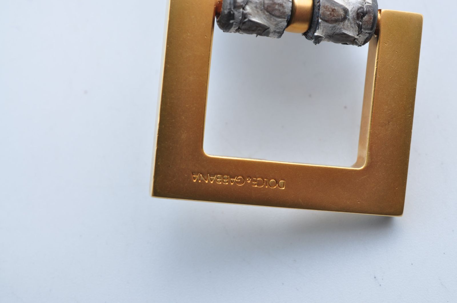 美品 DOLCE&GABBANA ドルチェ&ガッバーナ ベルト パイソン 蛇柄