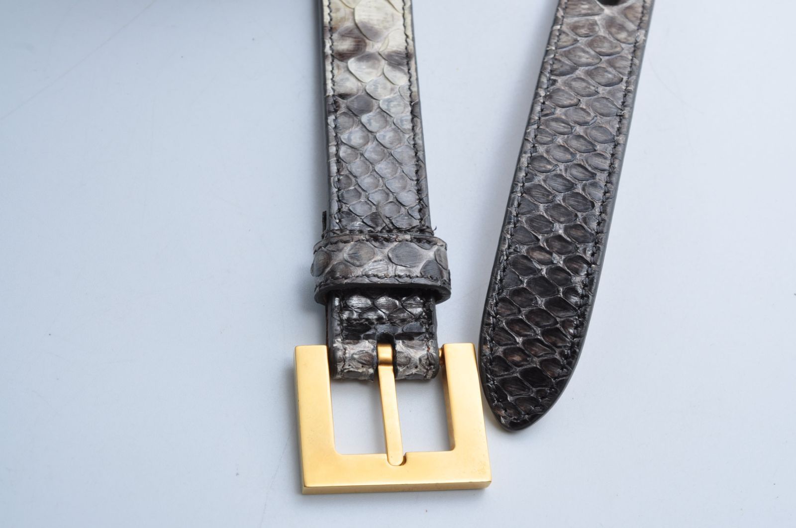 美品 DOLCE&GABBANA ドルチェ&ガッバーナ ベルト パイソン 蛇柄