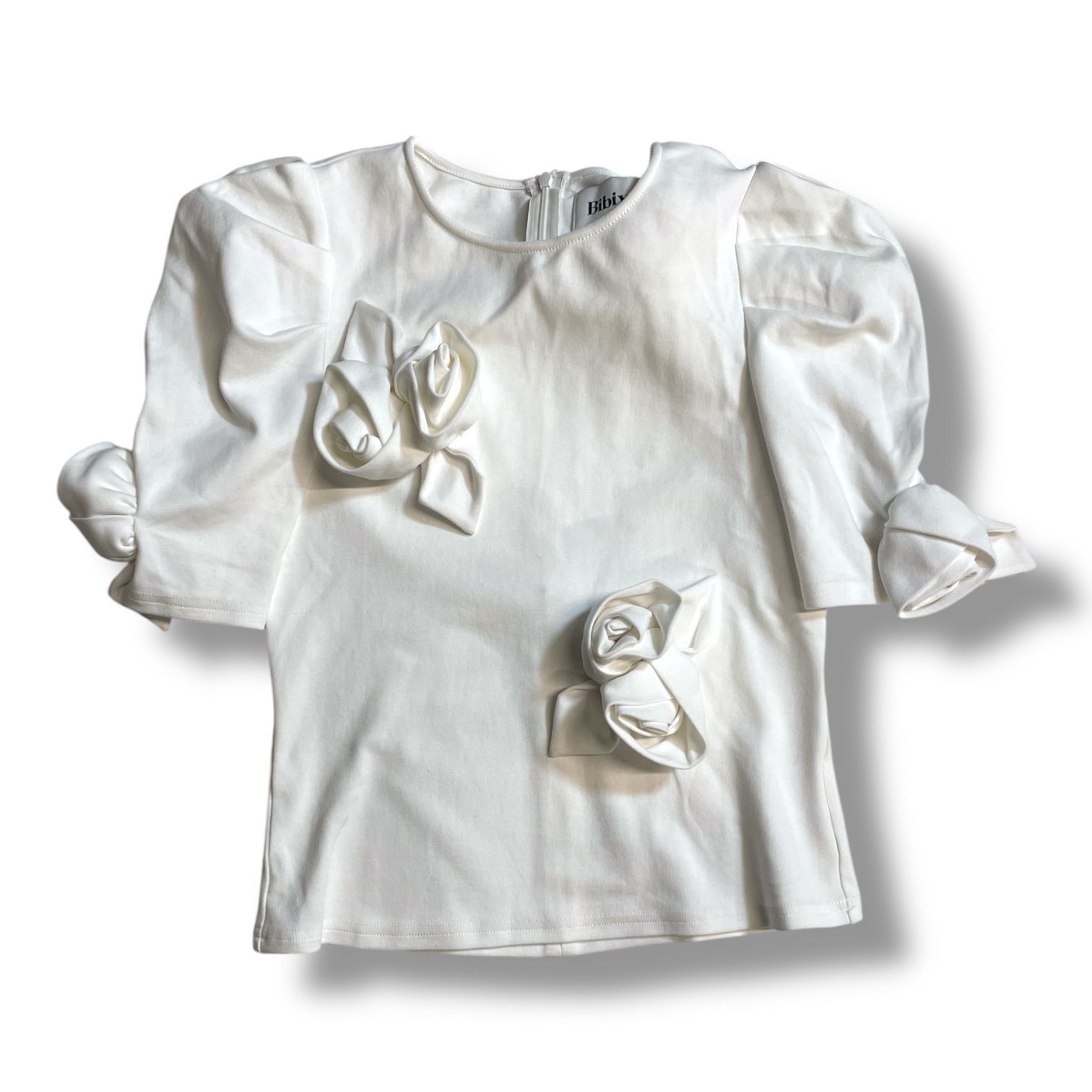 Bibiy. ビビィ ROSETTE TEE Tシャツ カットソー 半袖 フラワー バラ