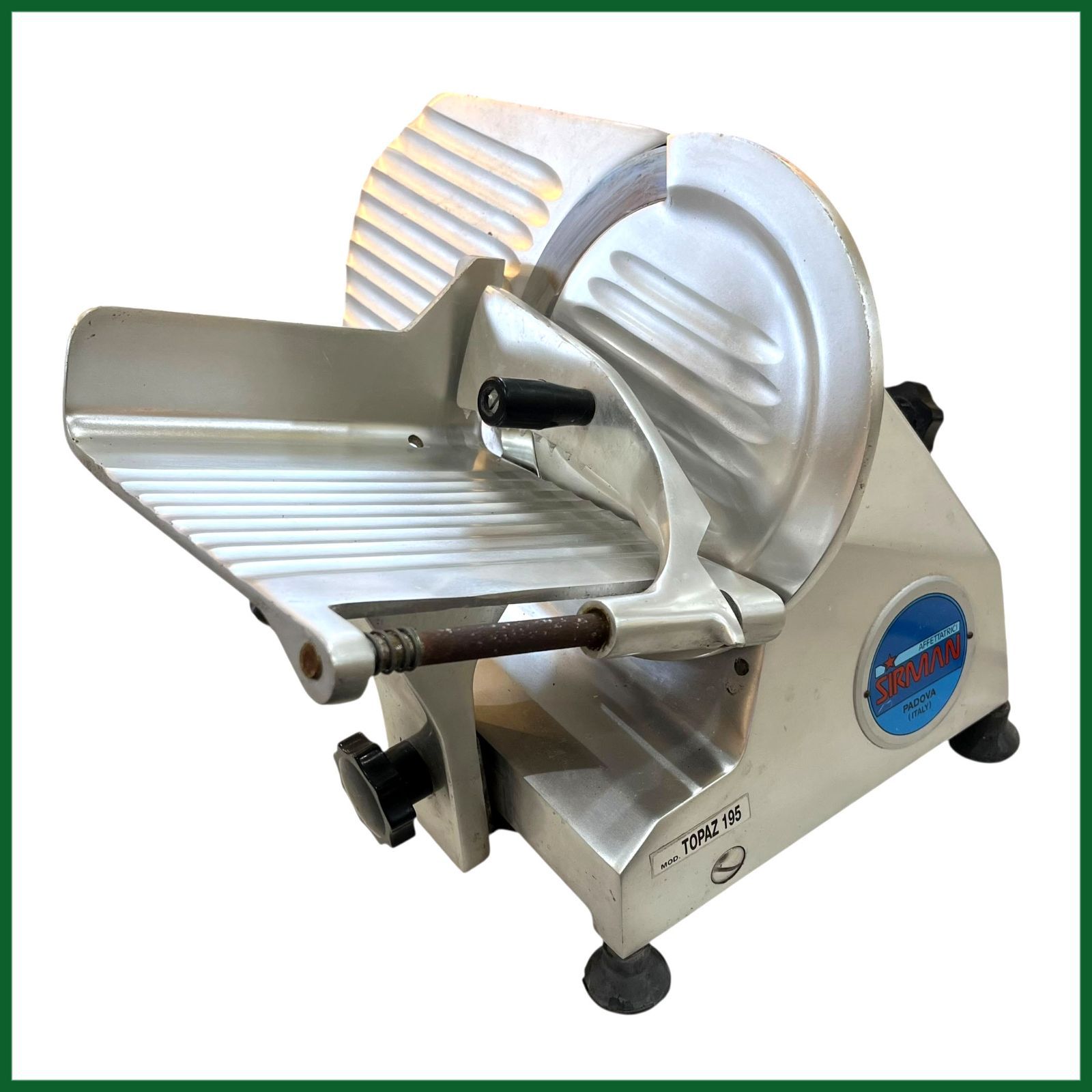 中古 要メンテナンス品○ SIRMAN○ミートスライサー ハム TOPAZ195