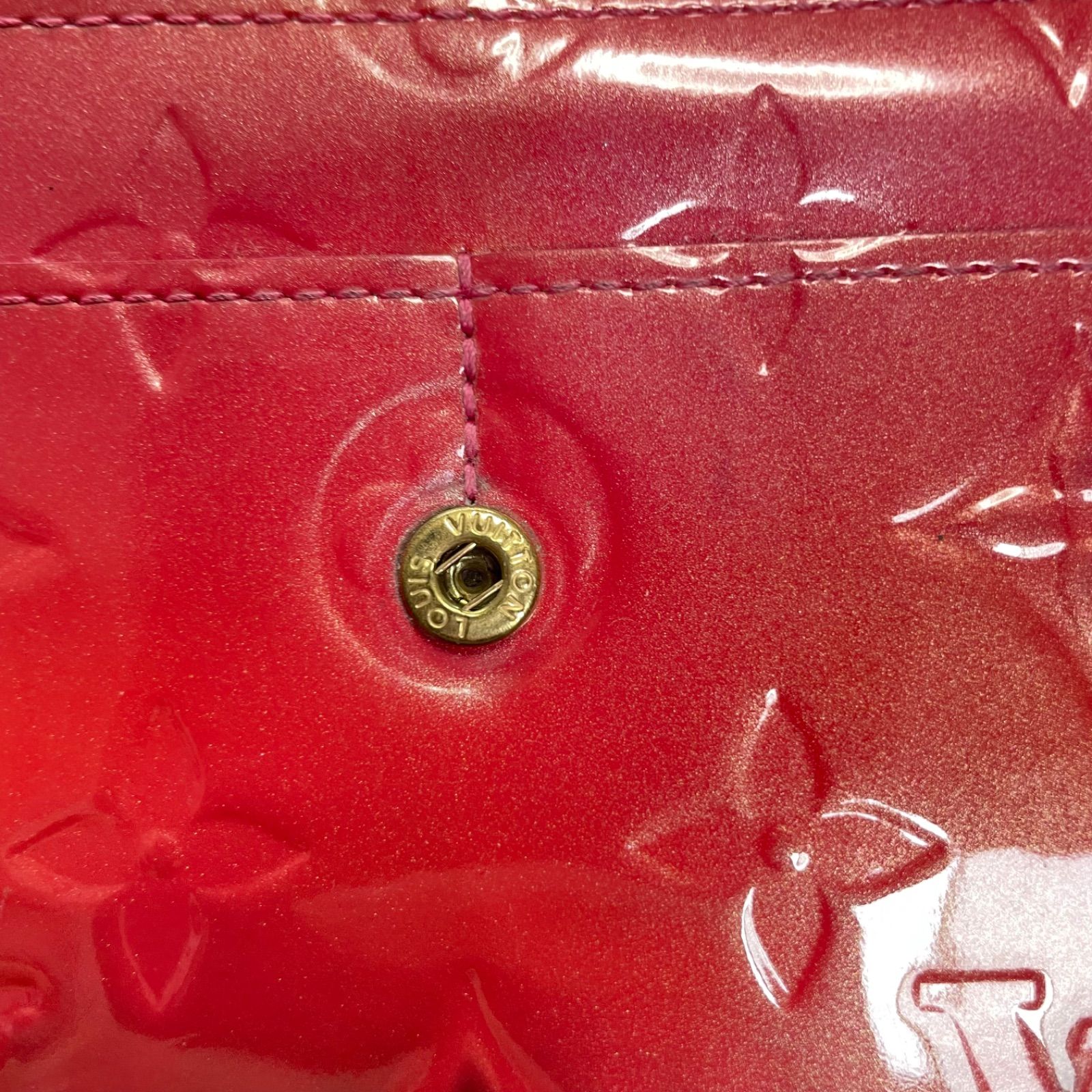 3561 LOUIS VUITTON ルイヴィトン ヴェルニ 長財布 レッド