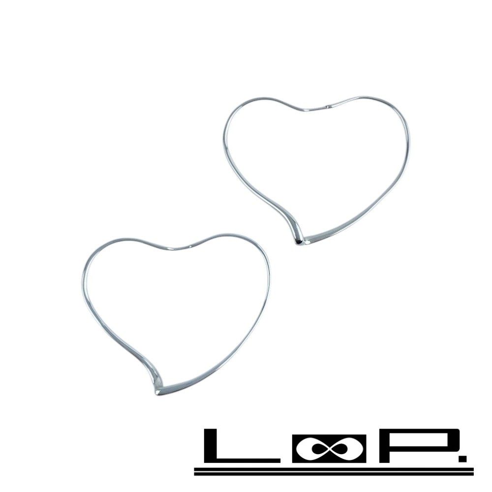 ティファニー □新同□ オープンハート フープ ピアス ラージ
