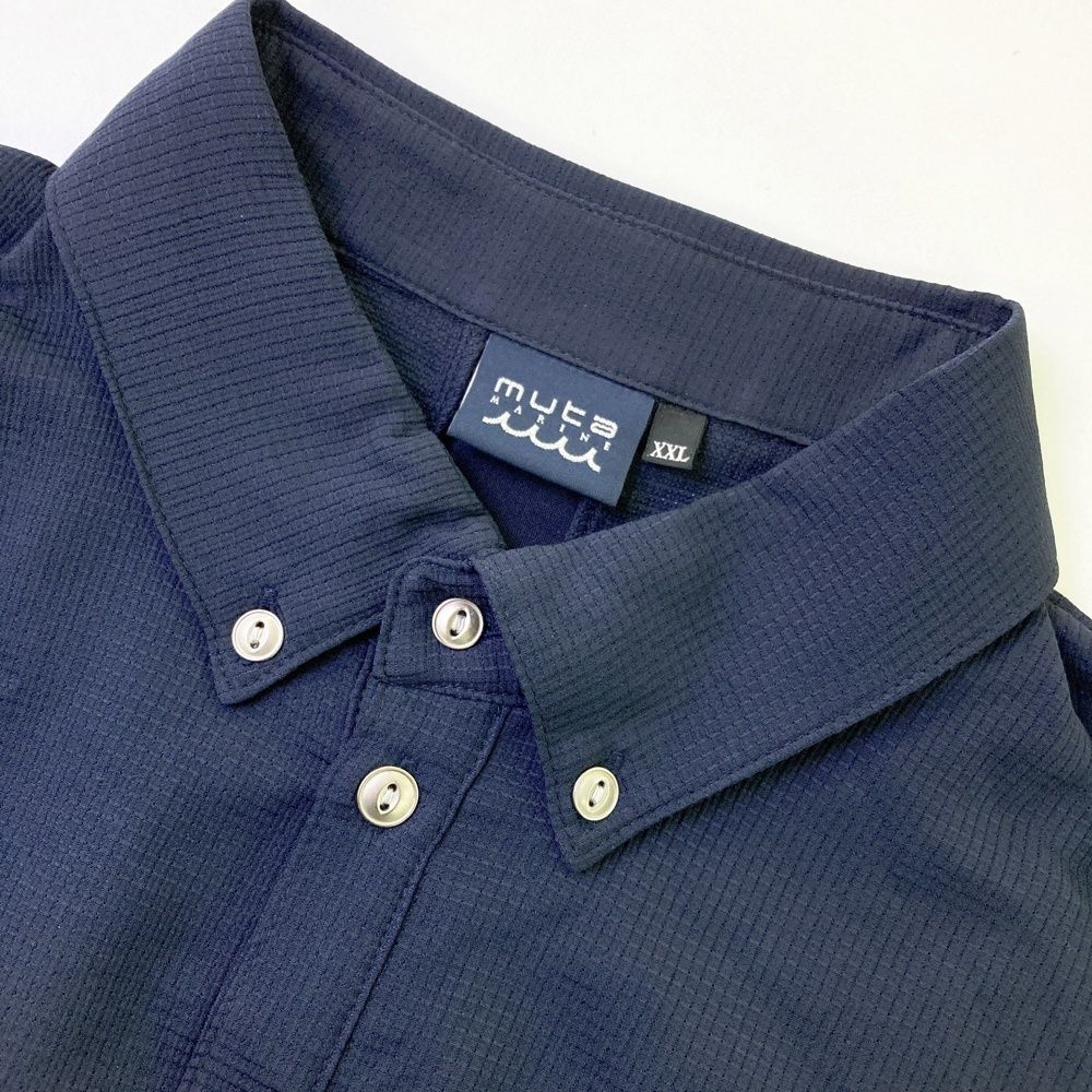 サイズ：XXL MUTA MARINE ムータマリン 半袖ポロシャツ ネイビー系