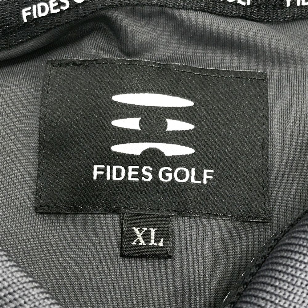 サイズ：XL FIDES GOLF フィデスゴルフ 半袖ポロシャツ グレー系