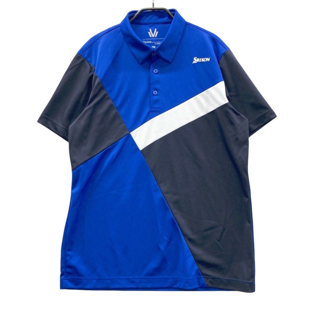 サイズ：LL SRIXON スリクソン by DESCENTE 半袖ポロシャツ ブルー系