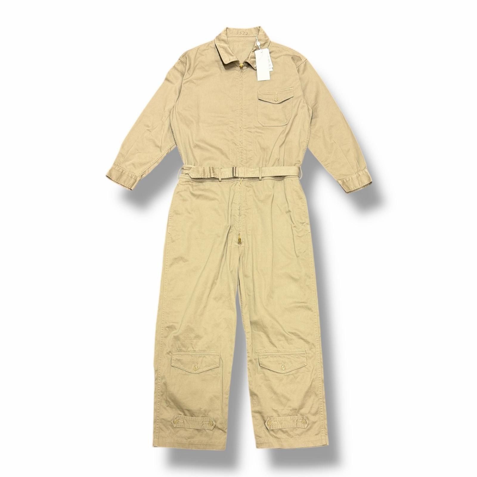 参考上代99000円 AVIREX7522 JUMPSUIT ジャンプスーツ オールインワン ツナギ アヴィレックス7522 783-2910006 ベージュ L （6028M） 参考上代99000円 AVIREX7522 JUMPSUIT ジャンプスーツ オールインワン