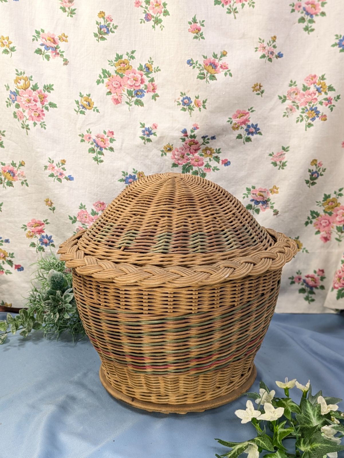 イギリス アンティーク ニッティングバスケット 天然素材 - メルカリ