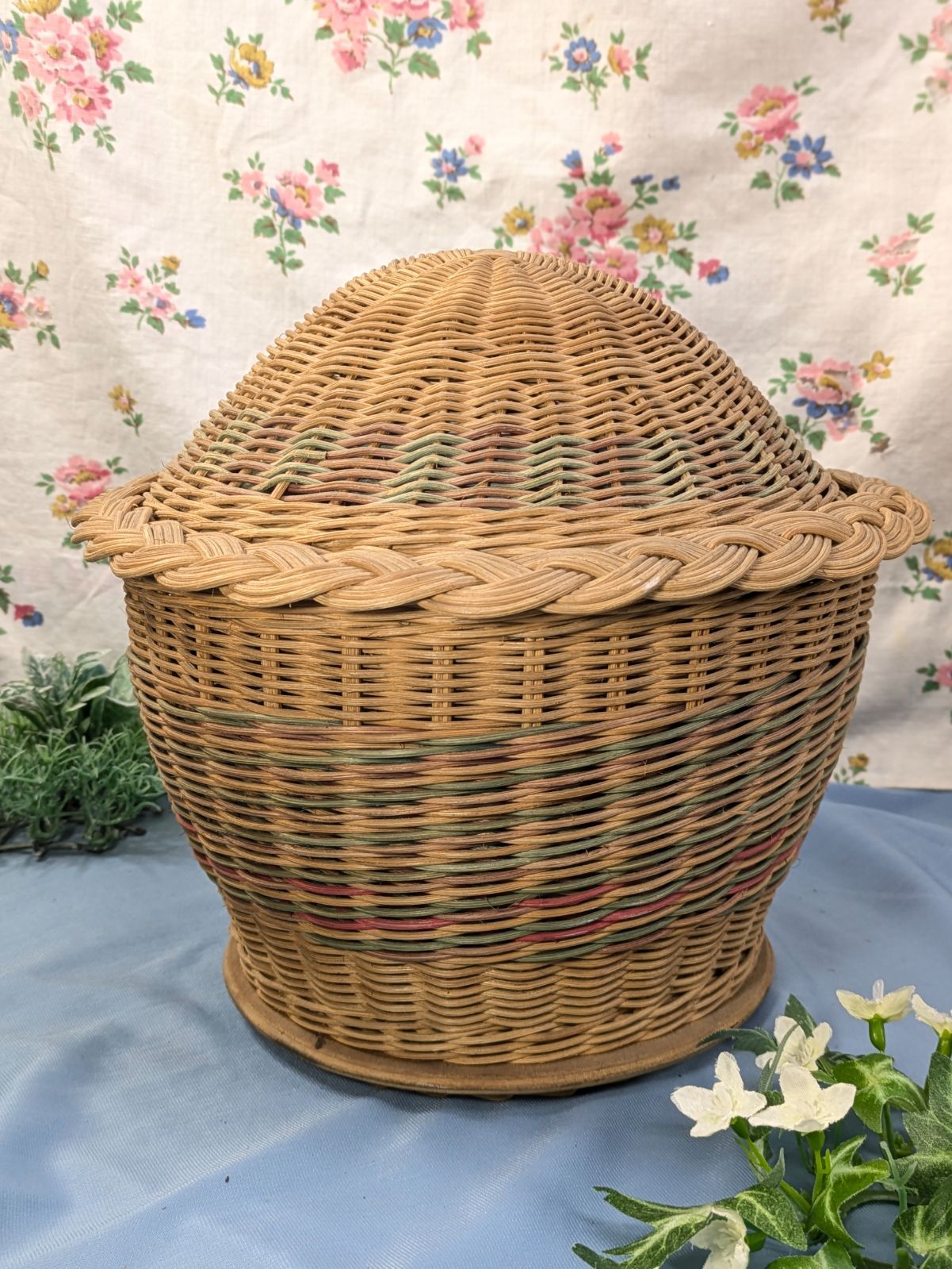 イギリス アンティーク ニッティングバスケット 天然素材 - メルカリ