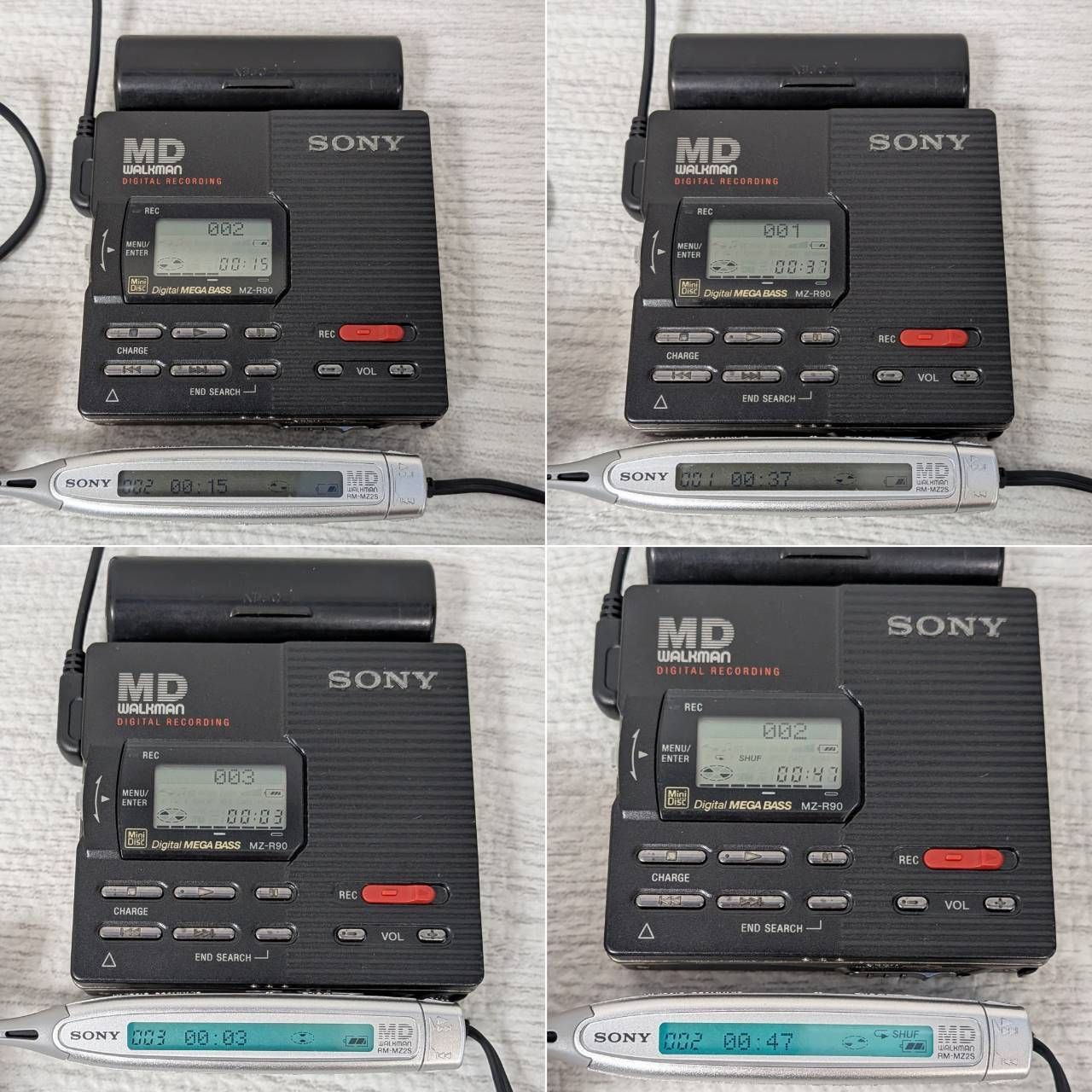 SONY ソニー MZ-R90 MDプレイヤー 再生録音確認済 リモコン付 ブラック