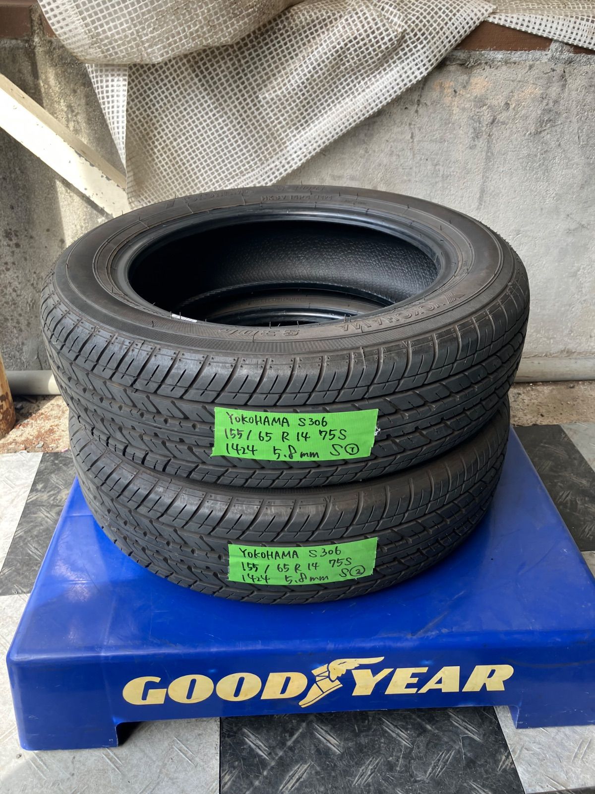 送料込み] 傷あり155/65R14 75S 2024年製 YOKOHAMA S306 ヨコハマ 中古 