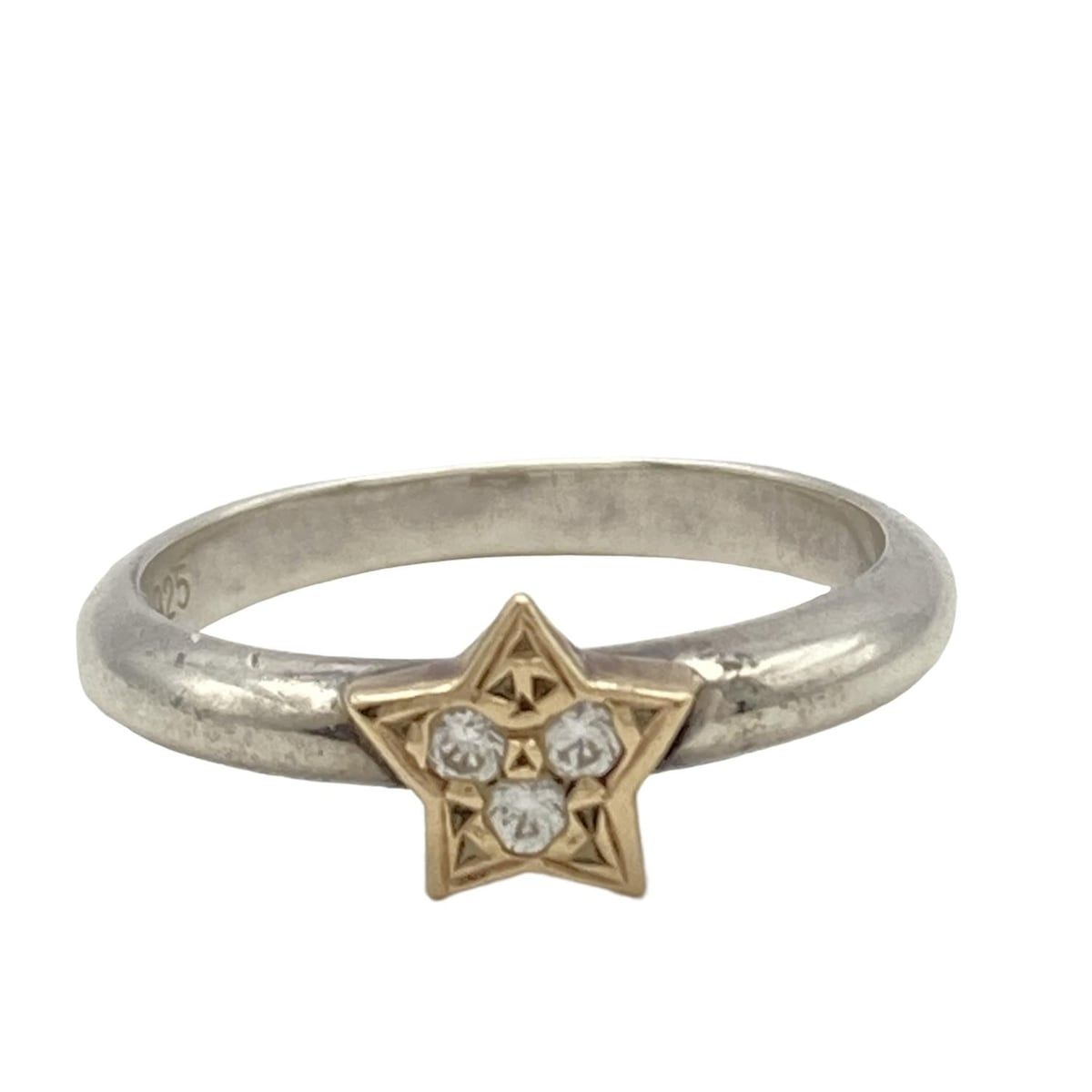 STAR JEWELRY(スタージュエリー) リング美品 - K14YG×シルバー スター