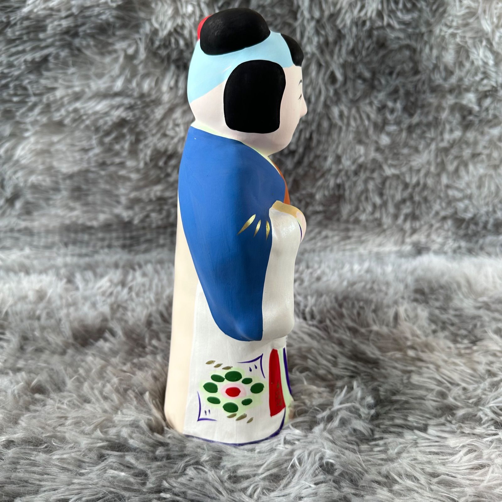 饅頭食い人形 宮崎地元伝統工芸 佐土原人形 五代目窯元 大きいサイズ