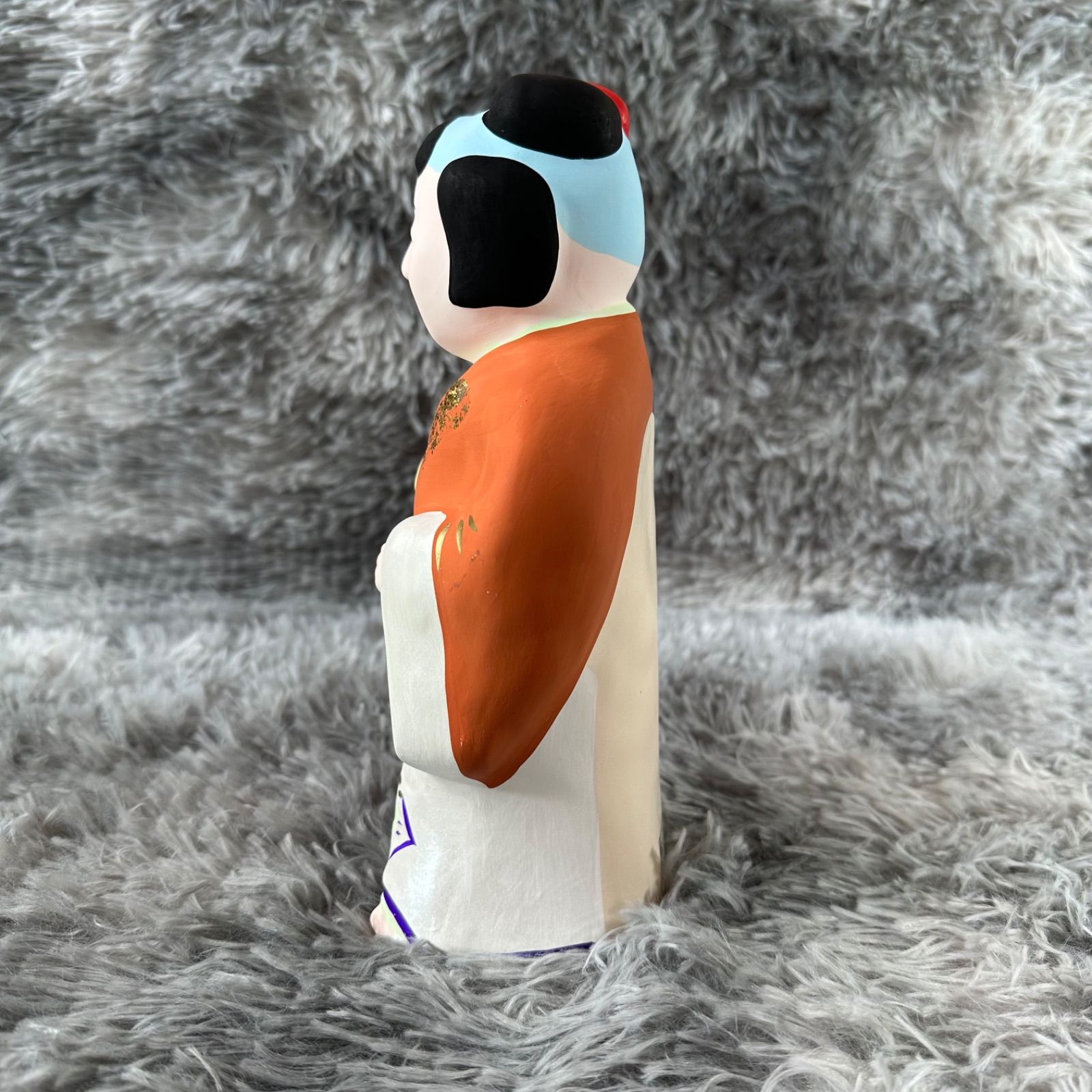 饅頭食い人形 宮崎地元伝統工芸 佐土原人形 五代目窯元 大きいサイズ