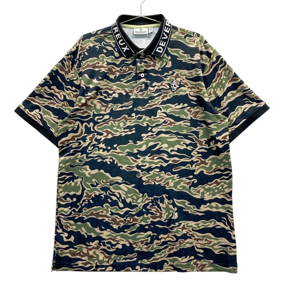 サイズ：M DEVEREUX GOLF デヴァローゴルフ 半袖ポロシャツ カモフラ柄
