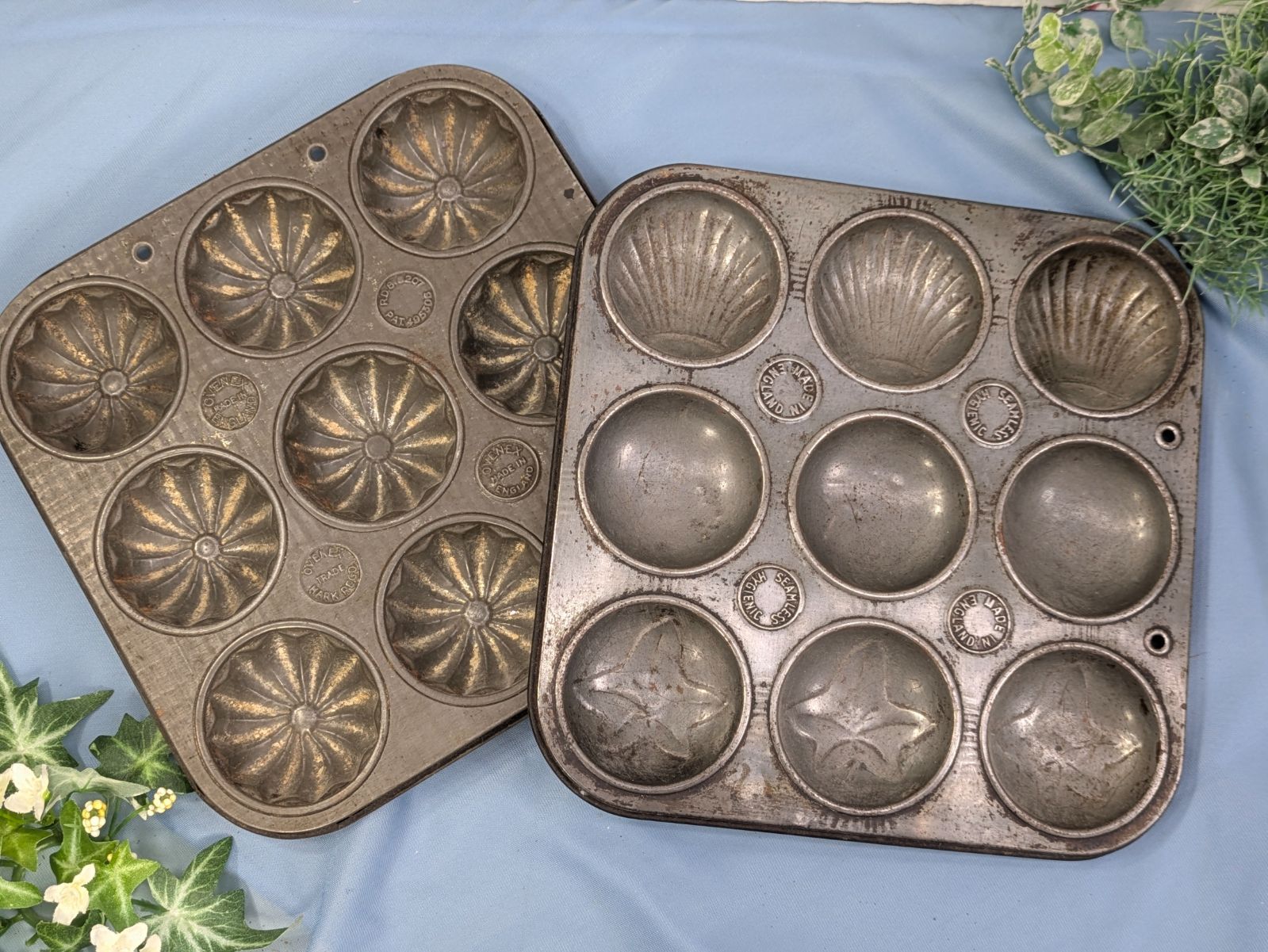イギリス アンティーク ティン製 菓子型 マドレーヌ型 2枚 - メルカリ