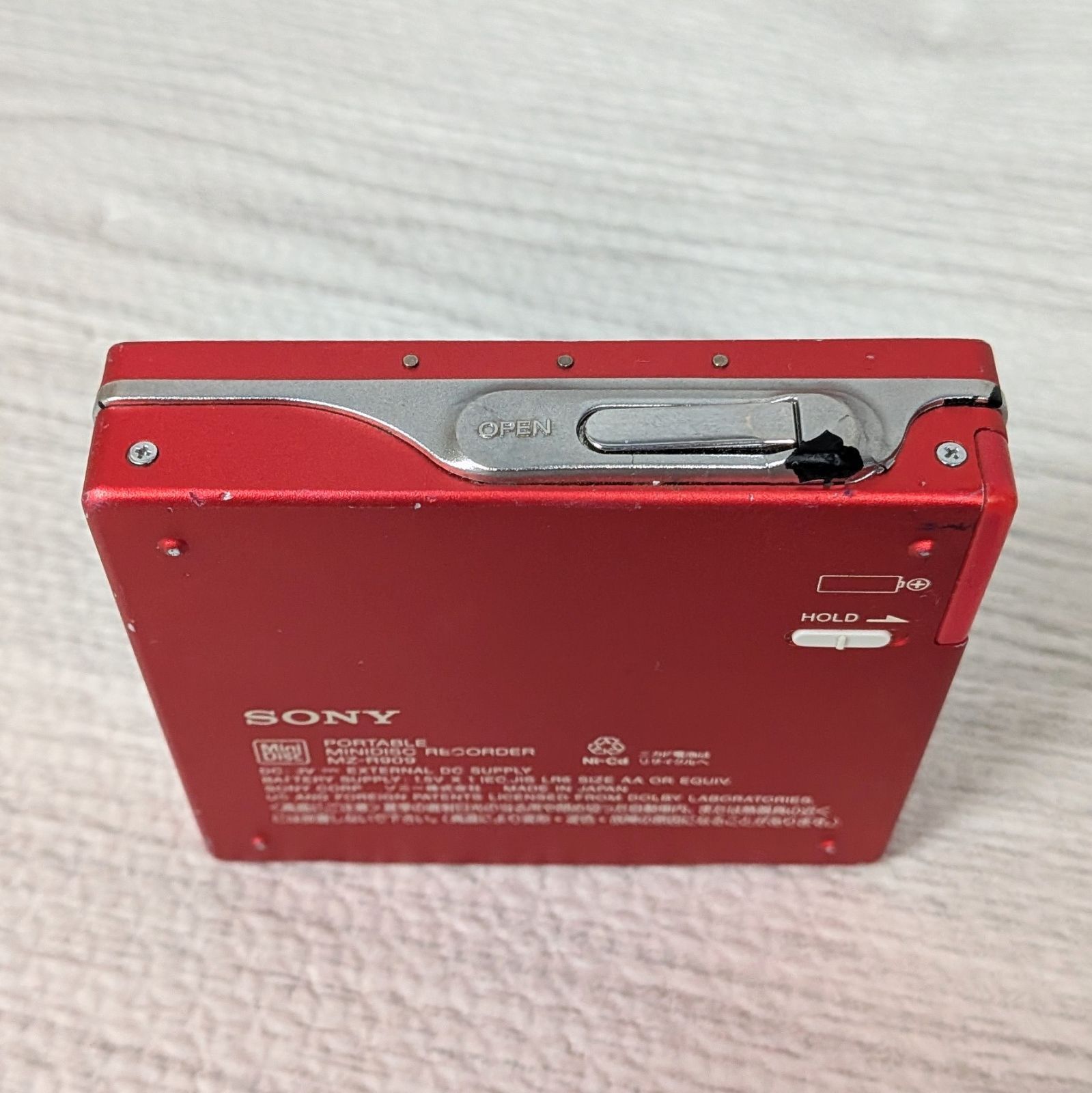 SONY ソニー MZ-R909 MDプレイヤー ジャンク品 レッド 通電確認済 本体