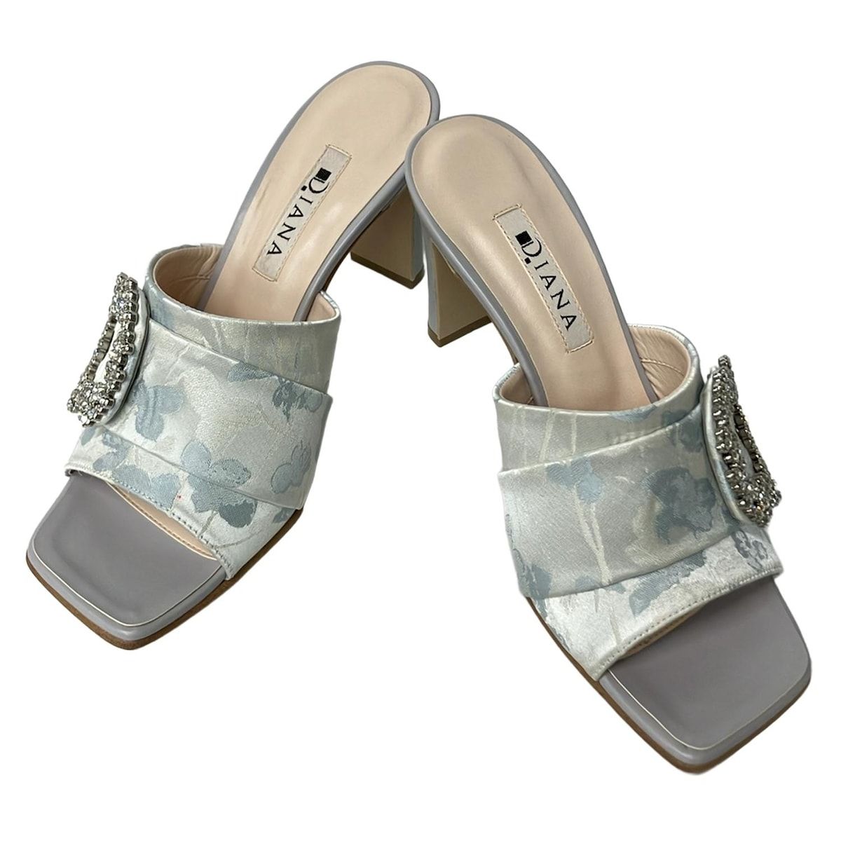 DIANA(ダイアナ) ミュール M レディース美品 - ライトブルー ビジュー