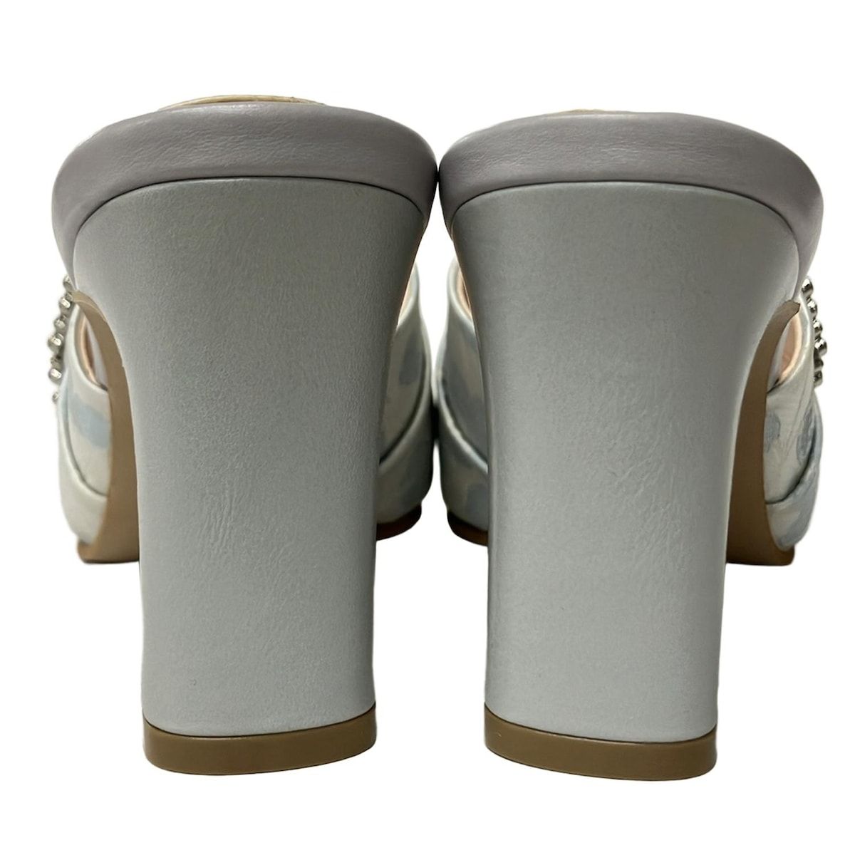 DIANA(ダイアナ) ミュール M レディース美品 - ライトブルー ビジュー