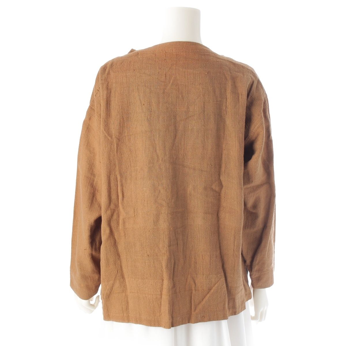 イッセイミヤケ 80s 1983年 コットン 筆タグ スカーフ 変形襟 ネップ