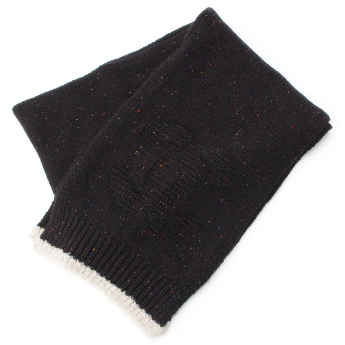 シャネル カシミヤ シルク ココマーク ミックスカラーネップ ニット