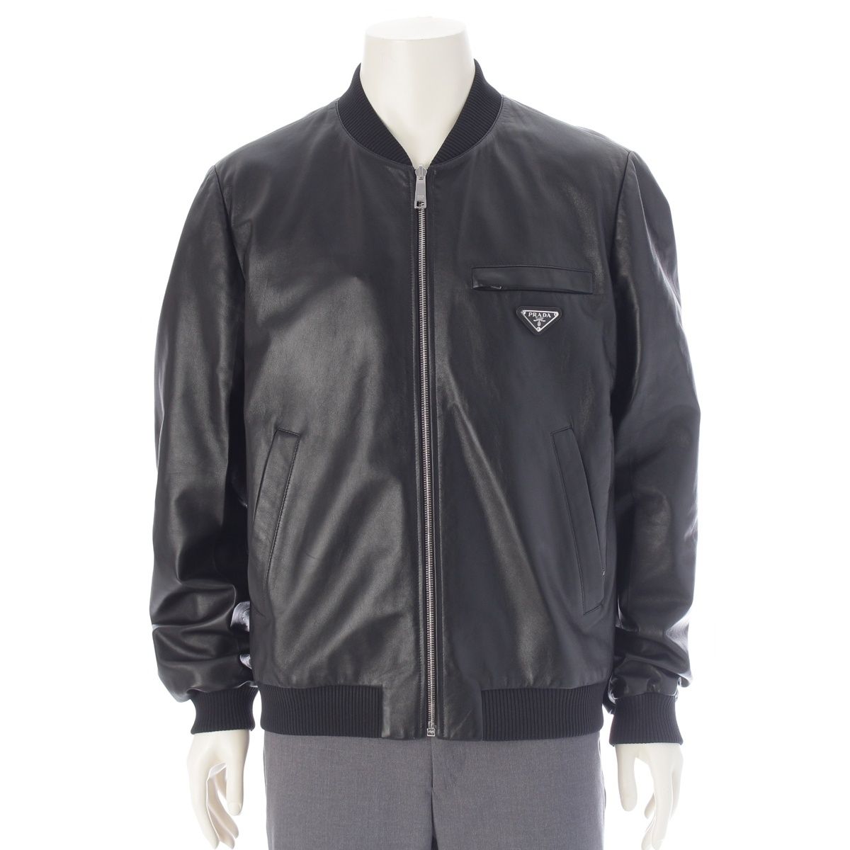 プラダ RE-NYLON レザー トライアングルロゴ リバーシブル テーラード 