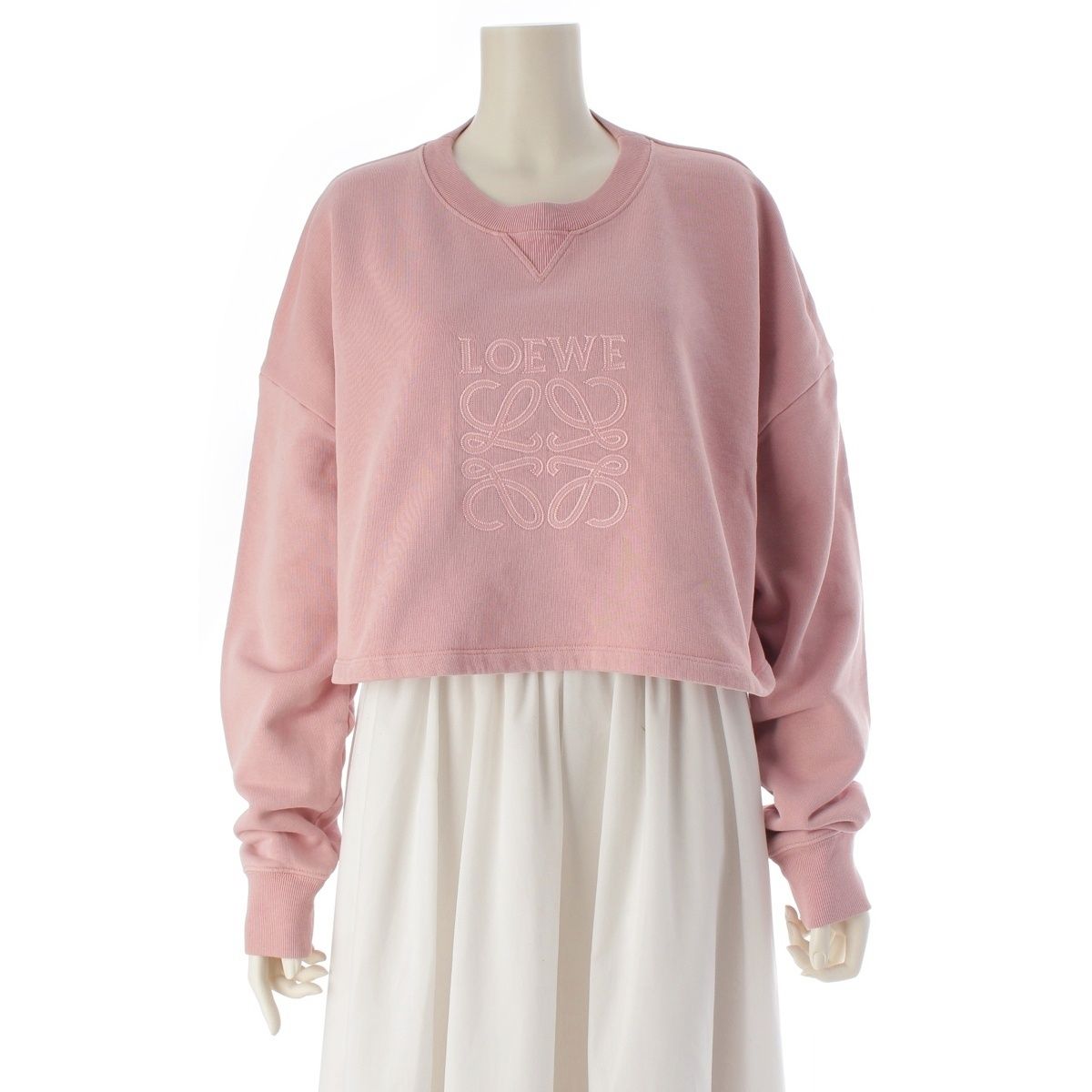 ロエベ コットン ANAGRAM アナグラム ロゴ クロップド スウェット