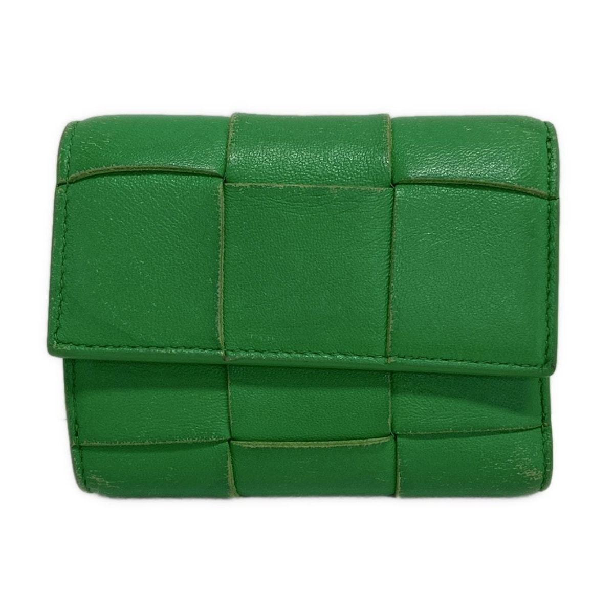 BOTTEGA VENETA(ボッテガヴェネタ) 3つ折り財布 カセット グリーン
