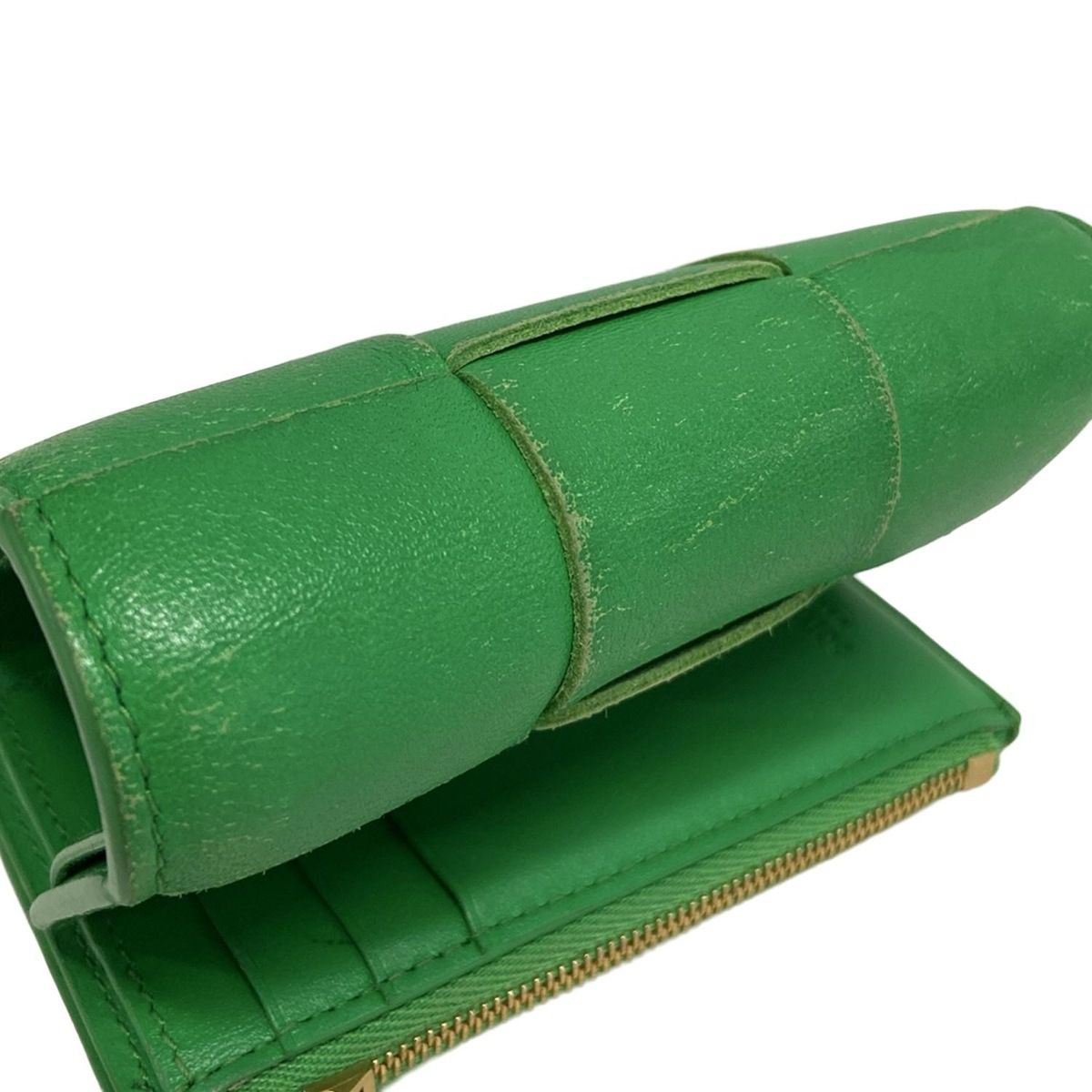 BOTTEGA VENETA(ボッテガヴェネタ) 3つ折り財布 カセット グリーン