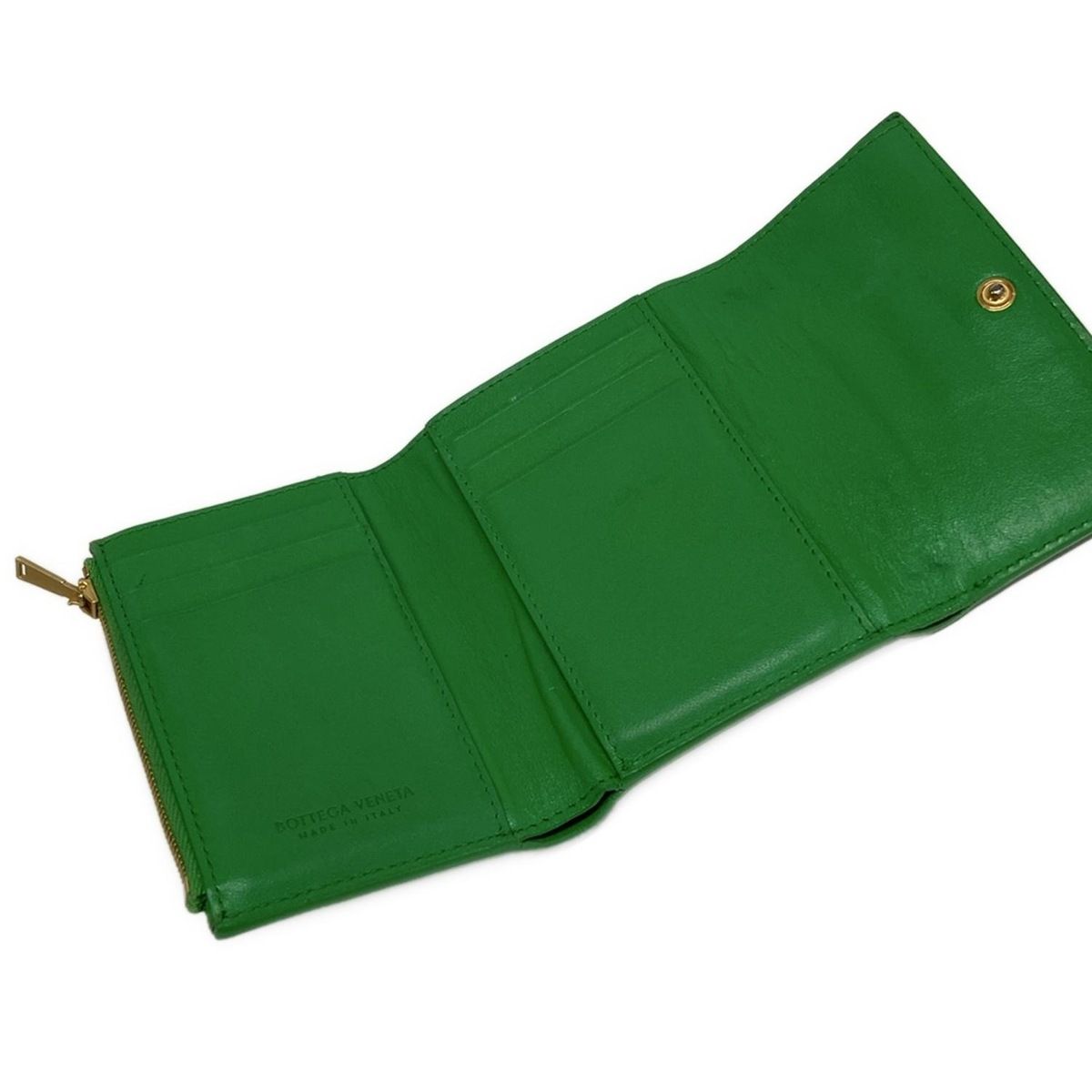 BOTTEGA VENETA(ボッテガヴェネタ) 3つ折り財布 カセット グリーン