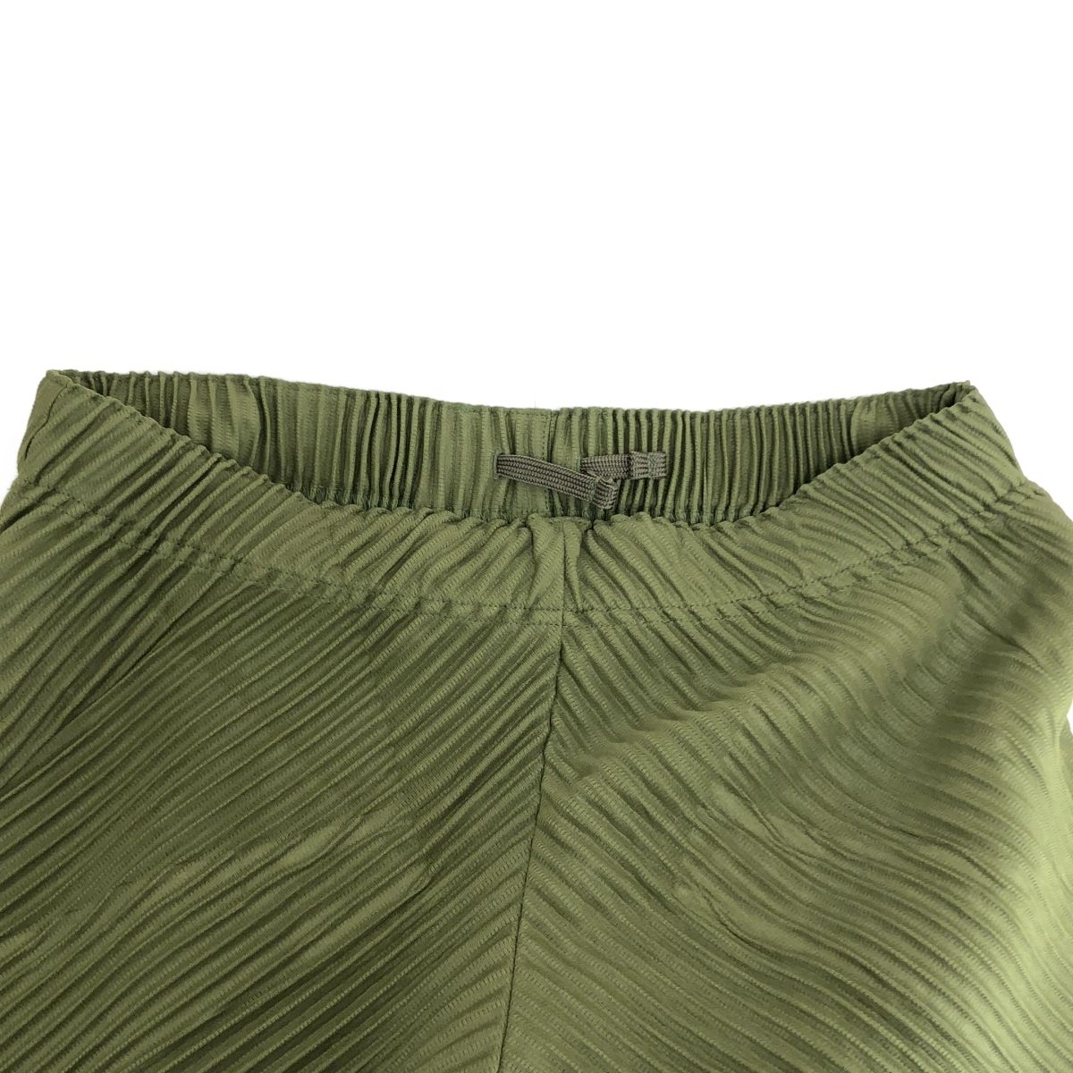 HOMME PLISSE ISSEY MIYAKE / オムプリッセイッセイミヤケ | 2023AW | プリーツ 切替 ワイド フレア イージーパンツ | 3 | カーキ | メンズ 美品】 HOMME PLISSE ISSEY MIYAKE / オムプリッセイッセイミヤケ
