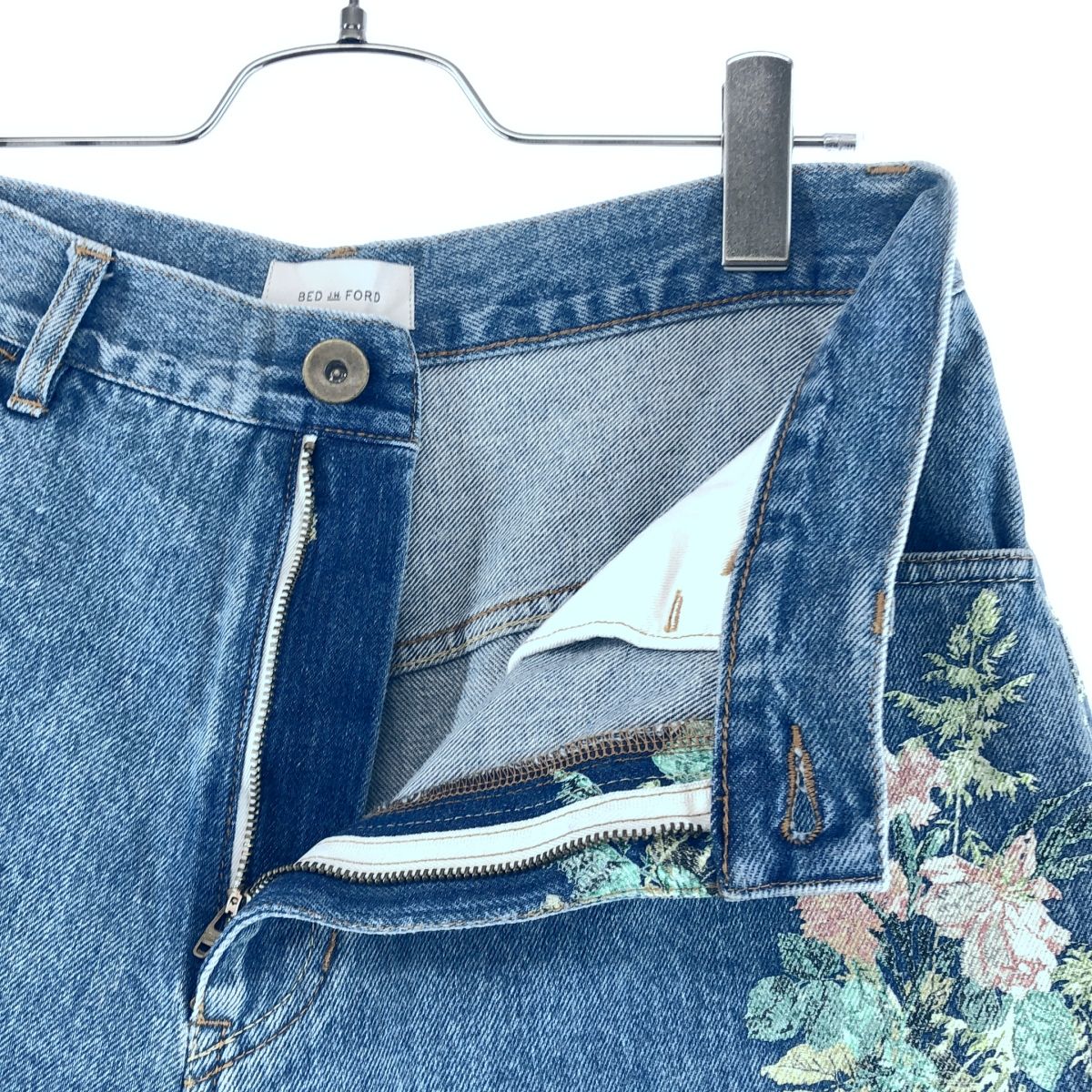 【美品】  BED J.W. FORD / ベッドフォード | 2025SS | Denim Shorts / フラワー デニム ショートパンツ ショーツ | 0 | indigo | メンズ 美品】 BED J.W. FORD / ベッドフォード | 2025SS | Denim Shorts