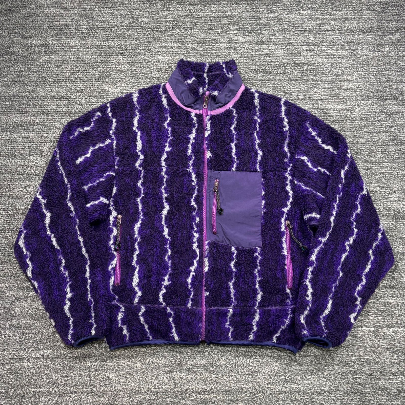 極美品 NEXUS7 サンダーボルト フリースジャケット パープル 50