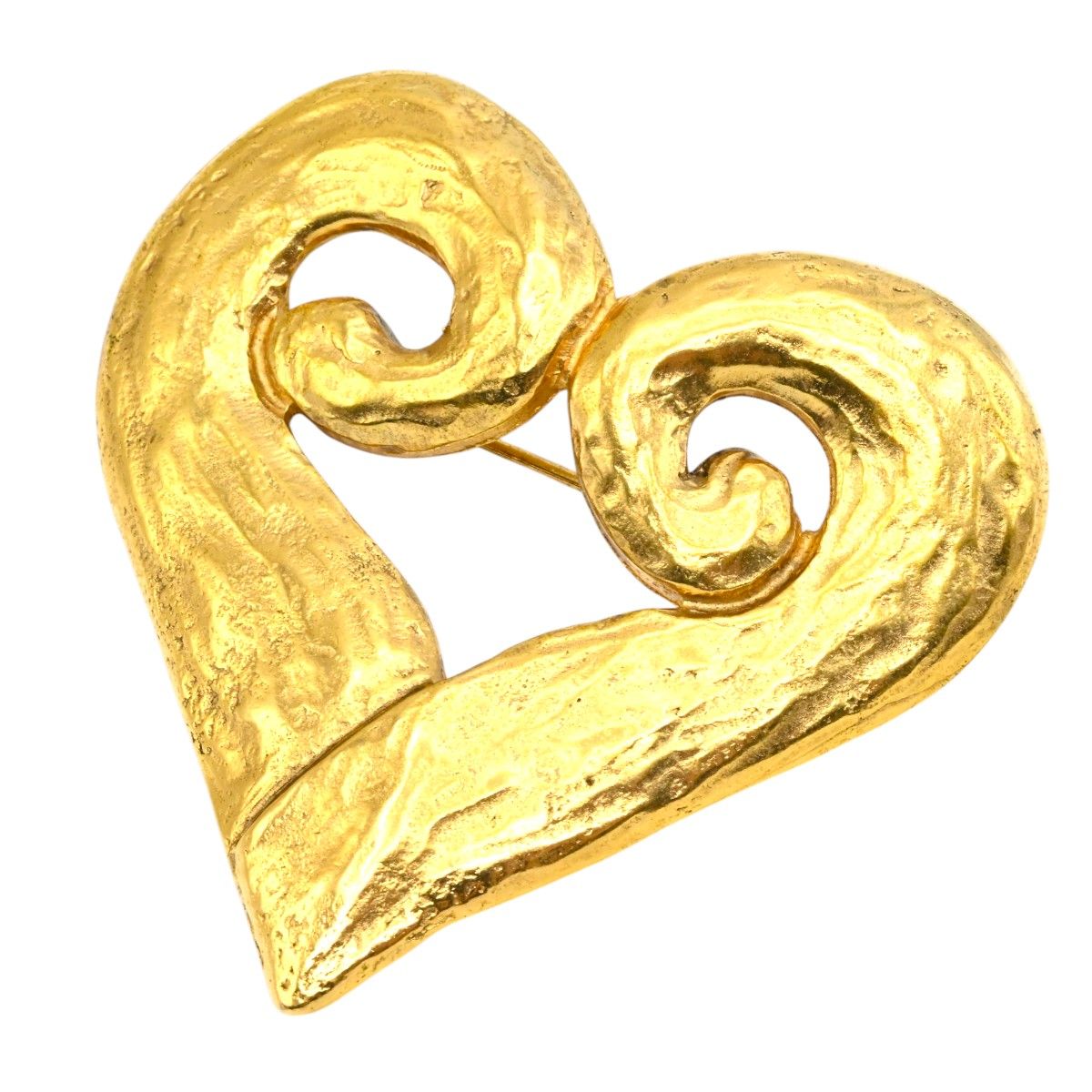 YVESSAINTLAURENT イヴサンローラン ヴィンテージ ハート GP ブローチ