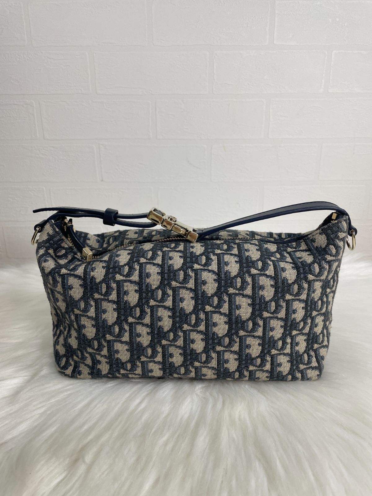 人気】Christian Dior ディオール トロッター ポーチ ネイビー 総柄