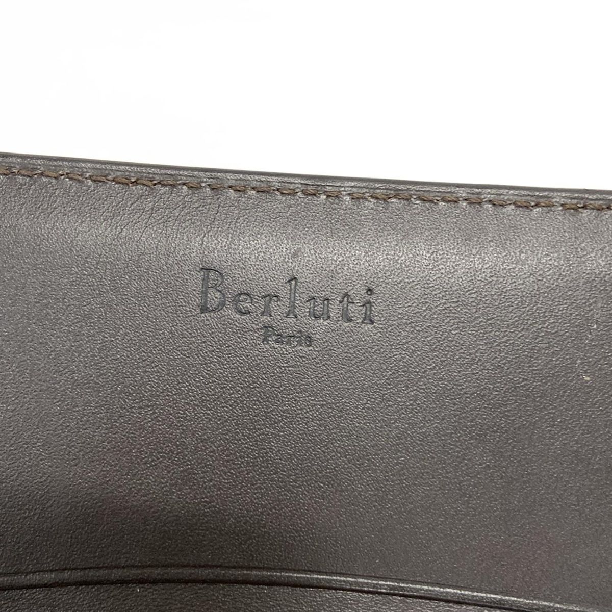 berluti(ベルルッティ) カードケース カリグラフィ ブラウン レザー
