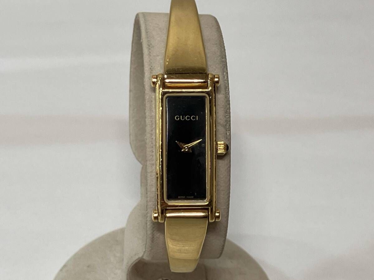 ジャンク】GUCCI グッチ 1500L バングルウォッチ ブラック文字盤