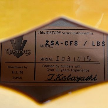HISTORY ZSA-CFS/LBS セミアコースティックギター エレキギター
