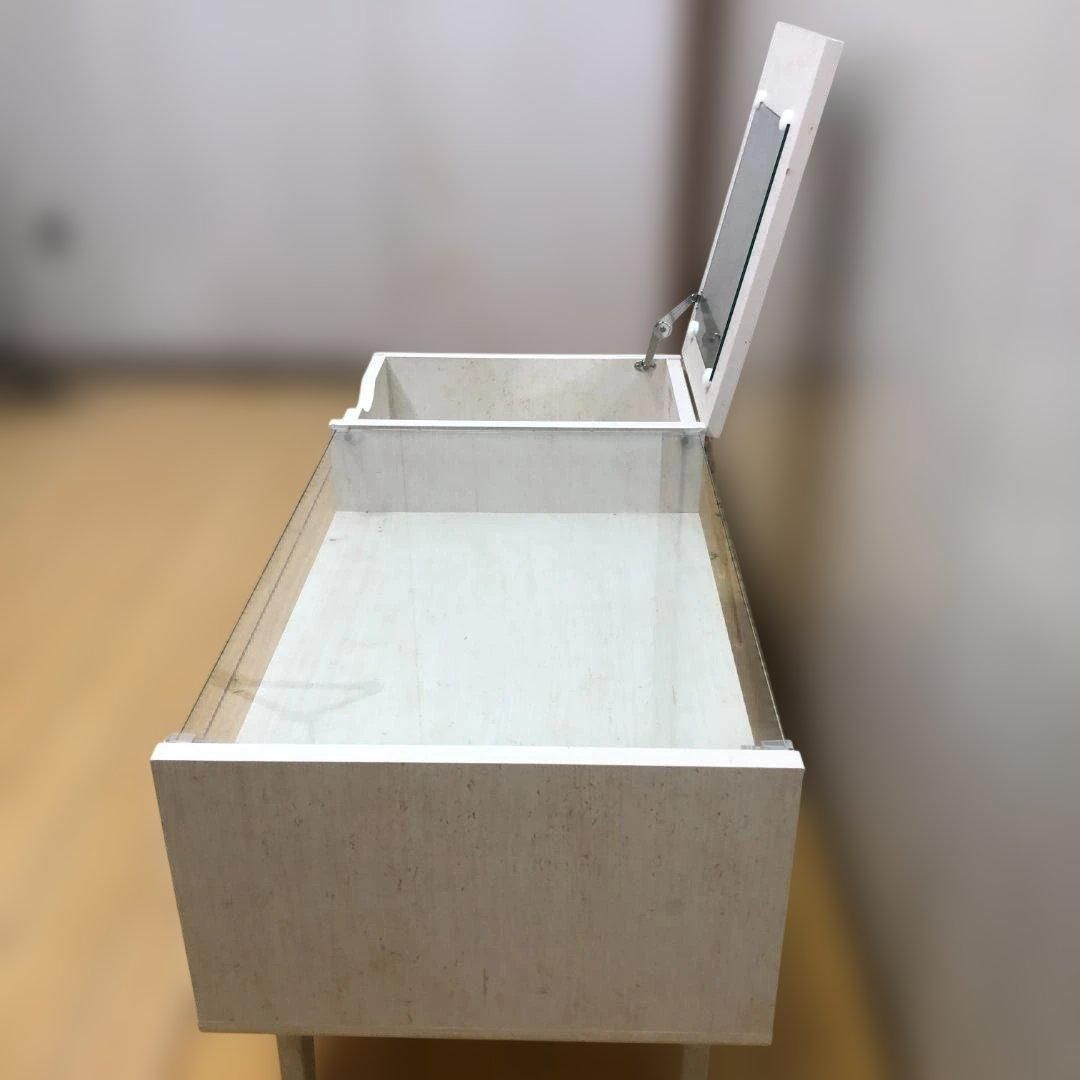 ニトリ ドレッサーテーブル リズバレー SLM9040T 鏡付き ロータイプ